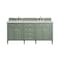 James Martin Vanities Brittany 72in Double Vanity, Smokey Celadon w/ 3 CM Eternal Jasmine Pearl Top 650-V72-SC-3EJP - alternate 1